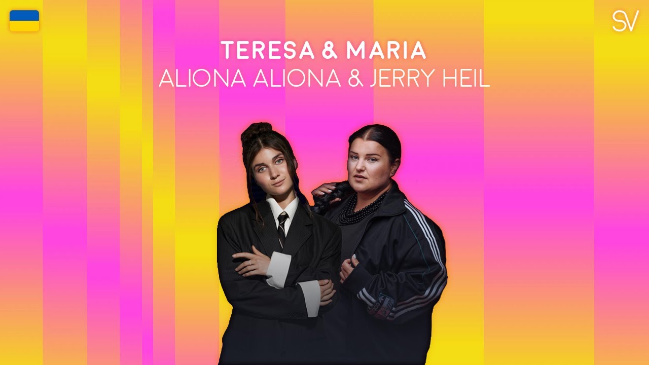 Jerry Heil en alyona alyona, het duo dat het liedje 'Teresa & Maria' brengt op het Eurovisiesongfestival 2024.