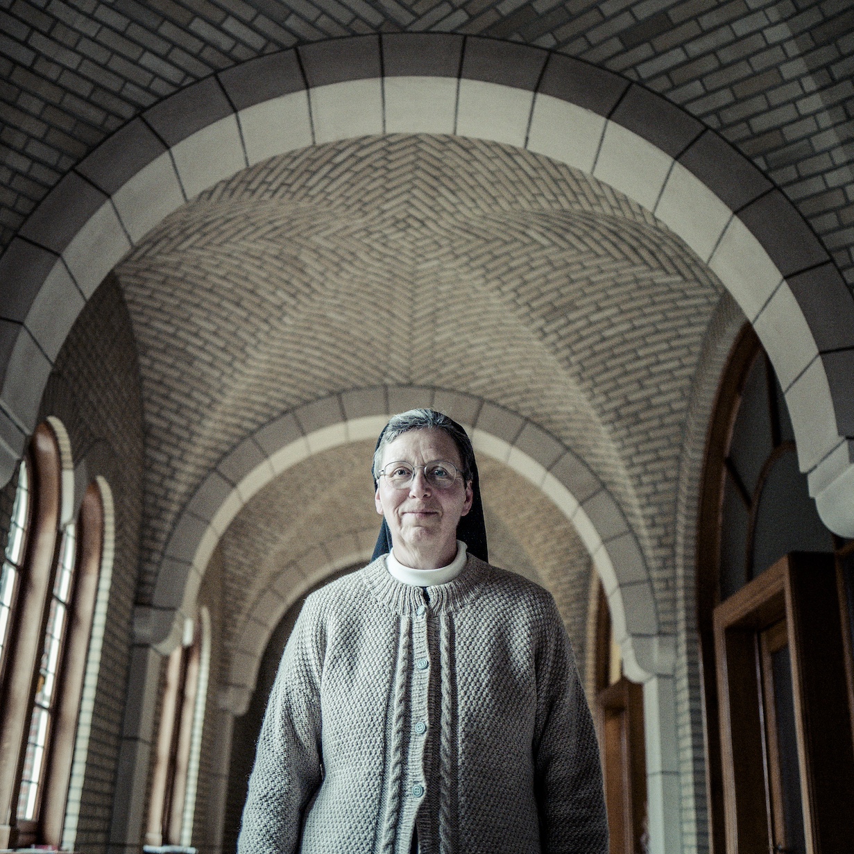Zuster Katharina, abdis van de trappistinnenabdij van Brecht.