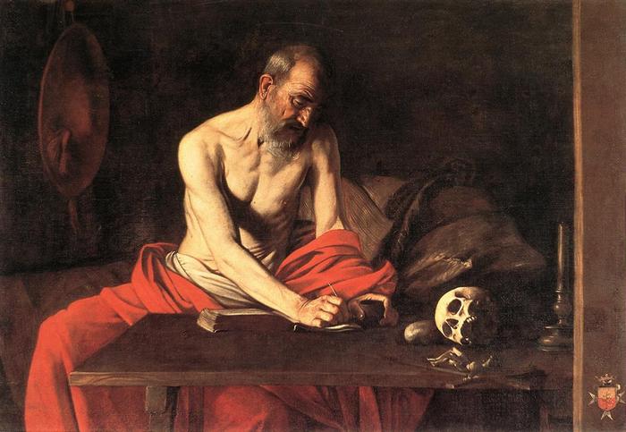 Mediterende Hiëronymus van Caravaggio (1607), La Valletta, St. Johns Museum