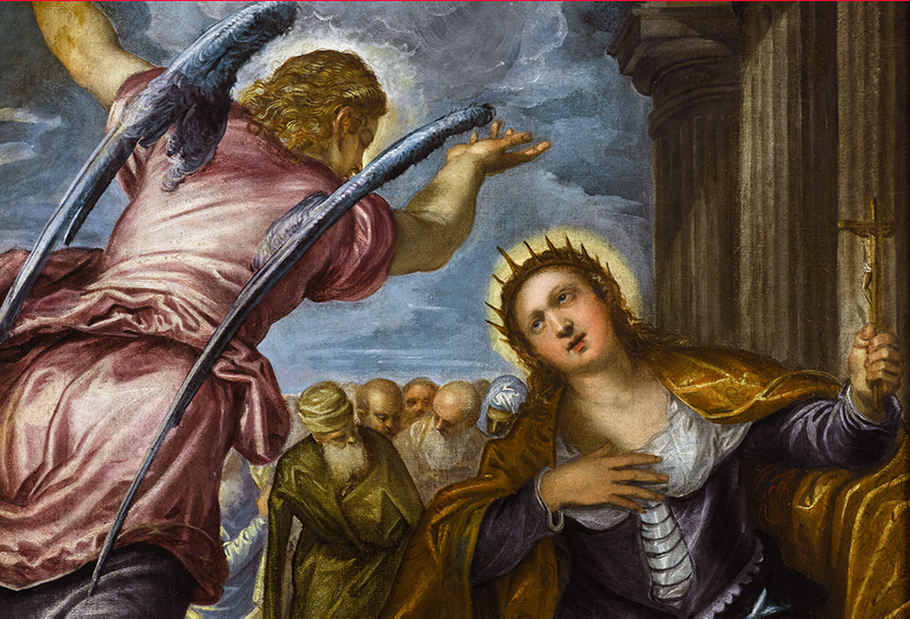 'De Heilige Catharina' van Tintoretto (detail).