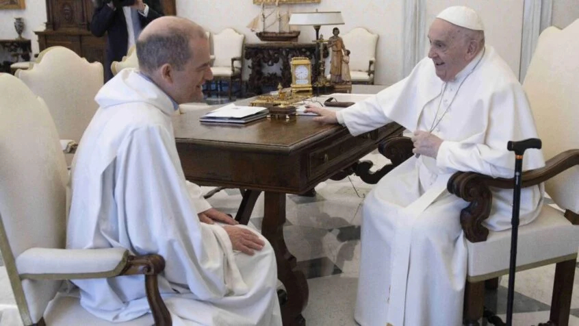 Broeder Matthew en paus Franciscus, maart 2024.