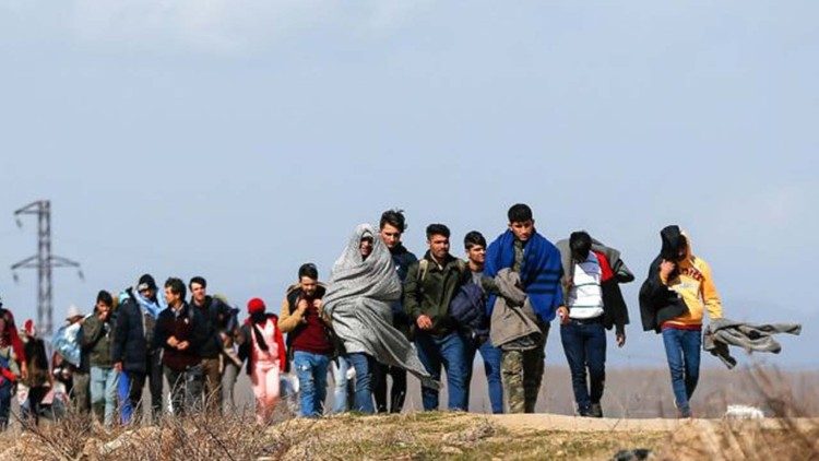 Migranten op weg