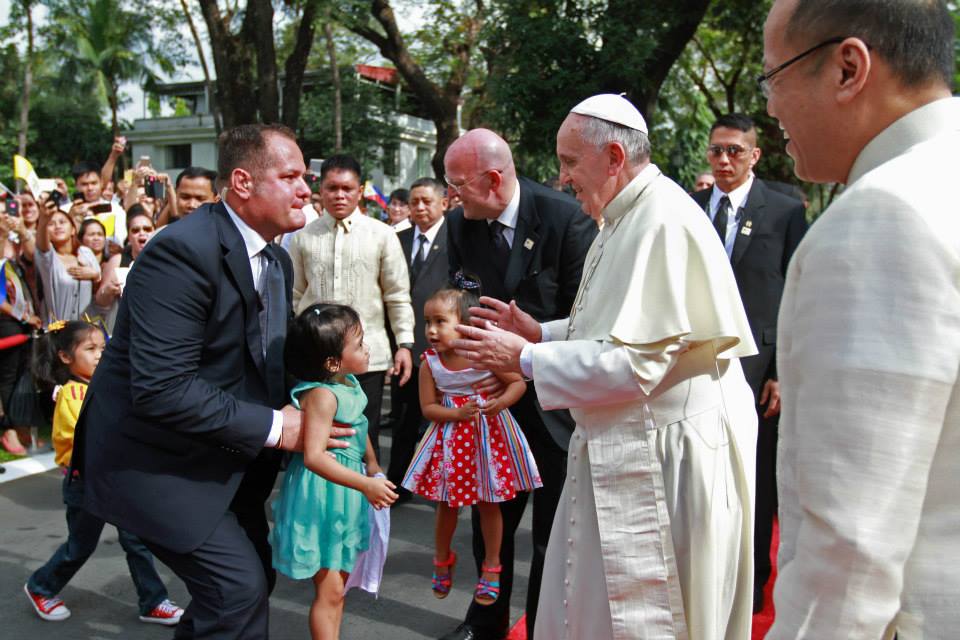 Paus Franciscus op bezoek in de Filipijnen in 2015